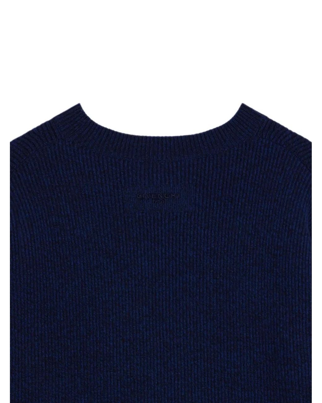 Jersey Asimétrico De Lana Y Cachemira Givenchy de color Blue