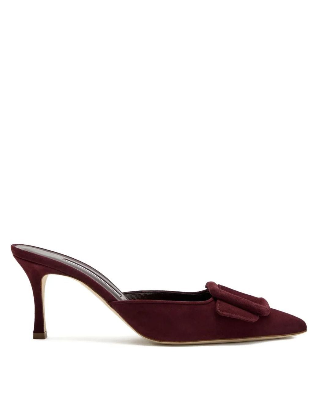 Manolo Blahnik Purple 70Mm Waysale Buckle Mules