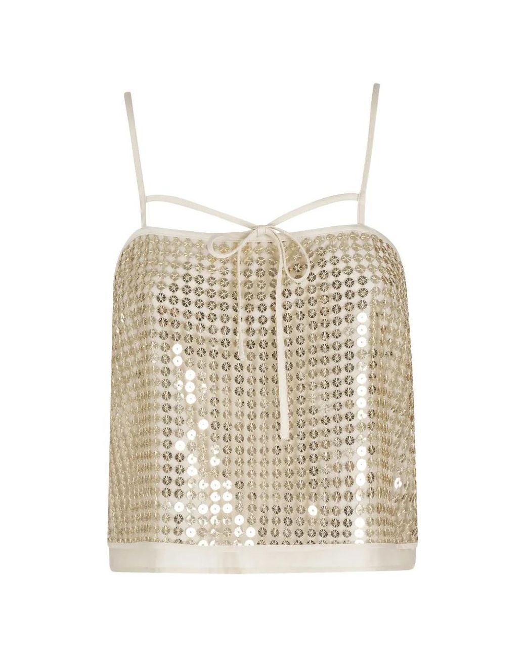Isabelle Blanche White Tie Crop Top