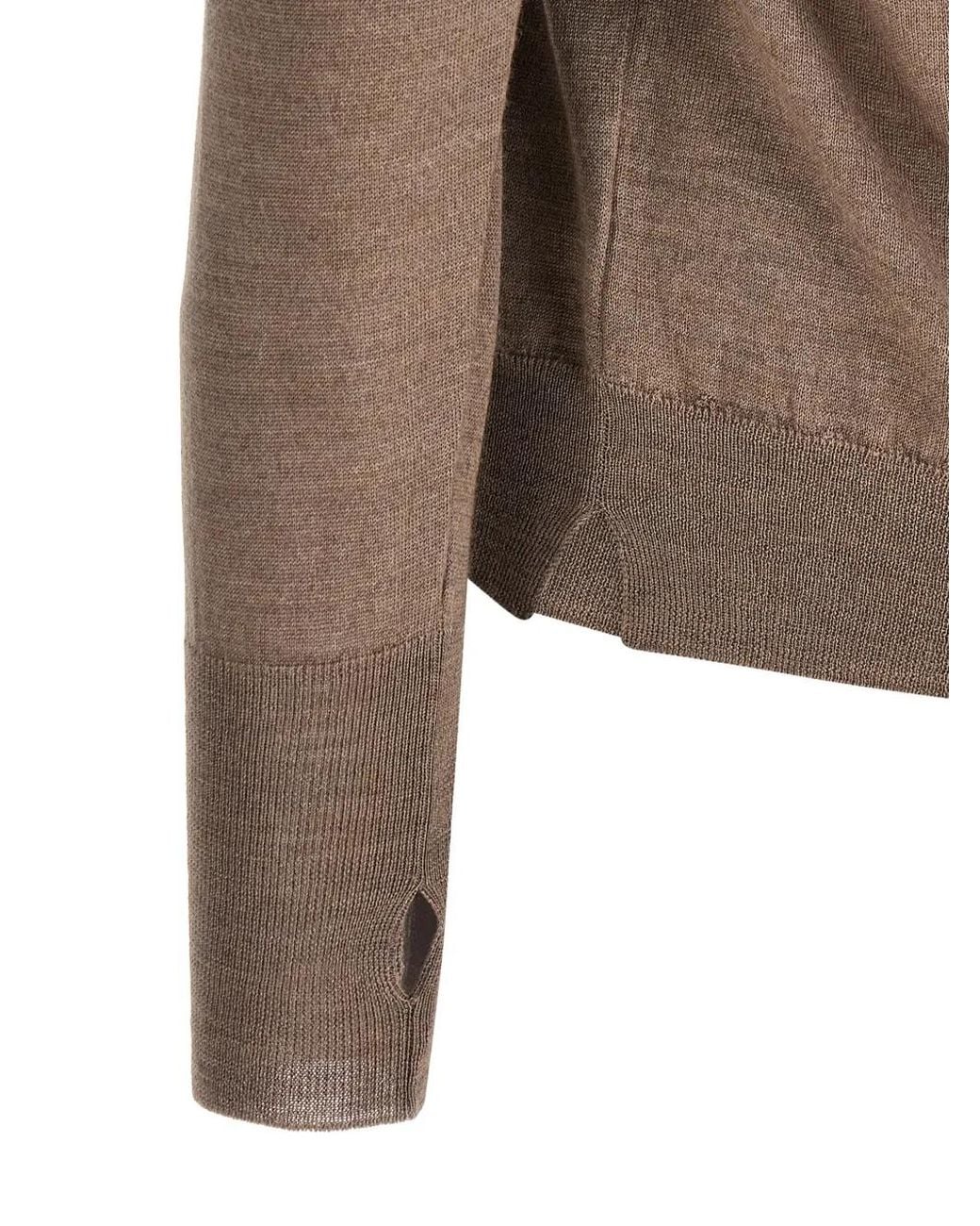 Ma'ry'ya Brown Pull À Col Rond for men