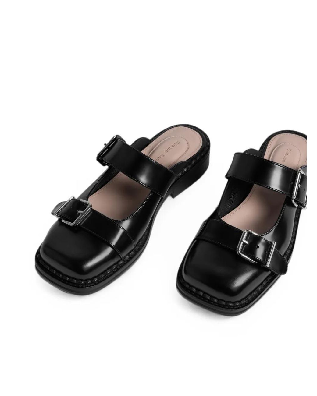 Simone Rocha Black Mary Jane Buckle Mules