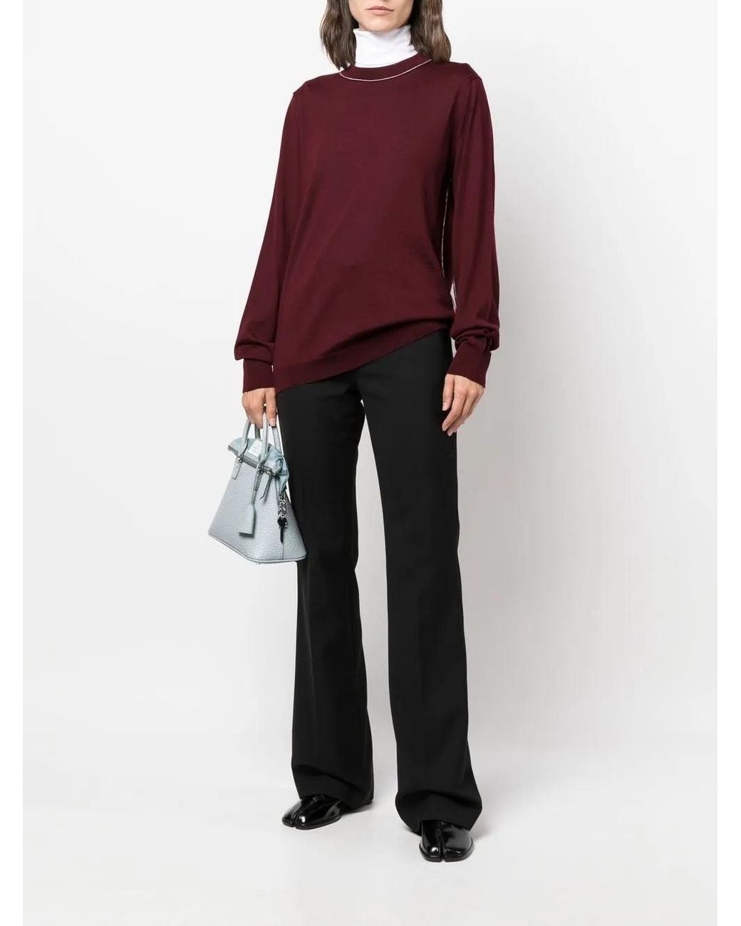 Maison Margiela Red Work-In-Progress Wool Sweater for men
