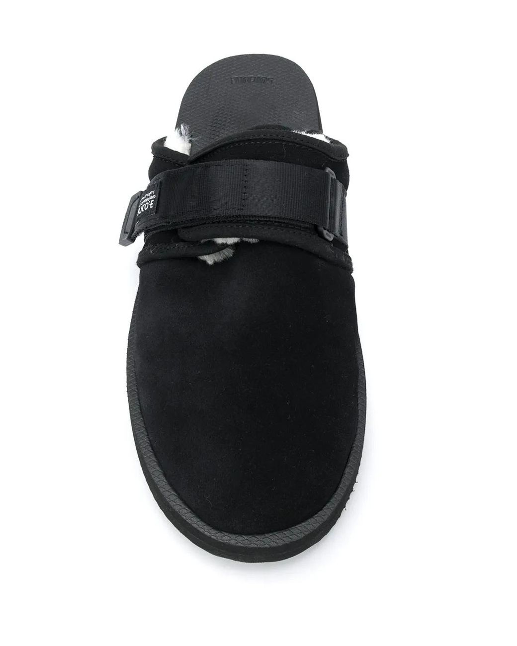 Suicoke Black Touch Strap Slippers