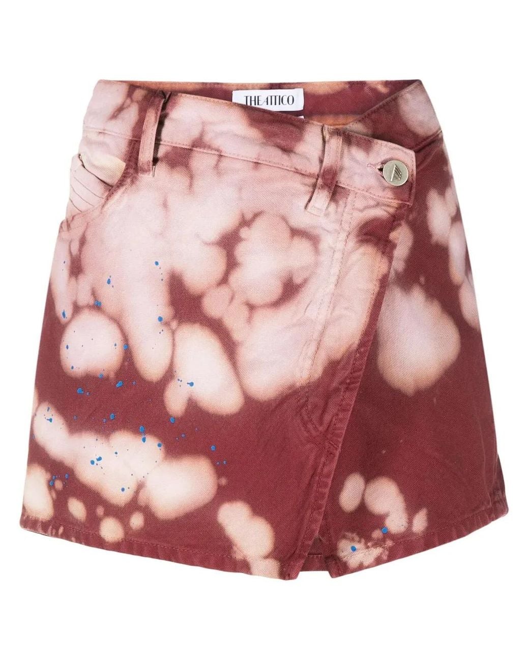 The Attico Pink Tie-Dye Miniskirt
