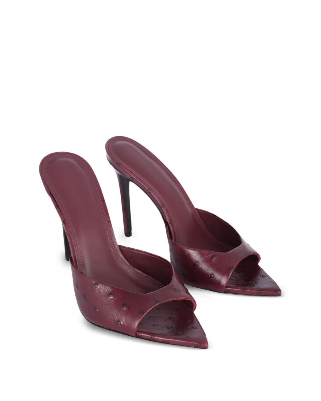Black Suede Studio Purple Brea Point-Toe Sandals