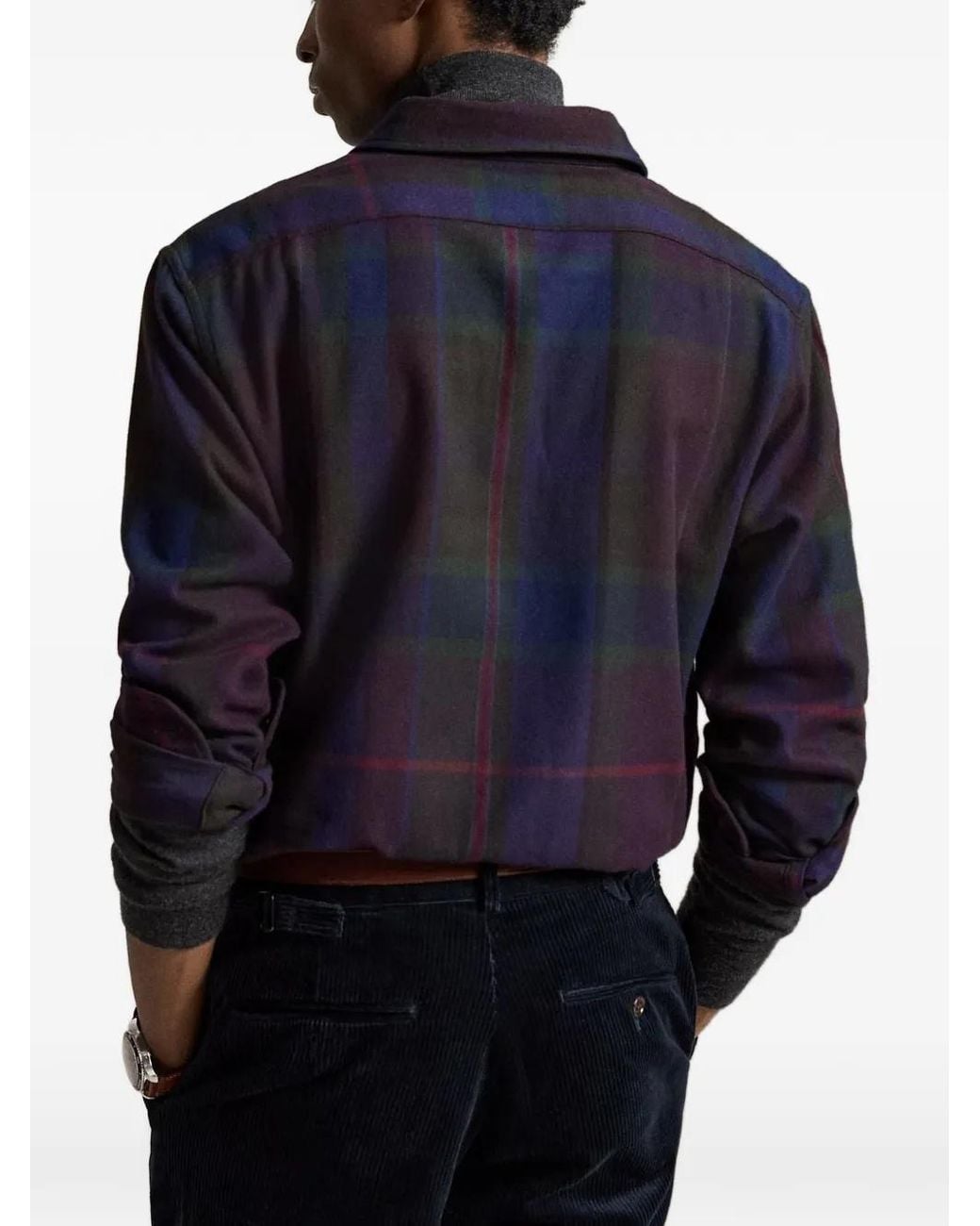 Polo Ralph Lauren Blue Classic Fit Plaid Twill Workshirt for men