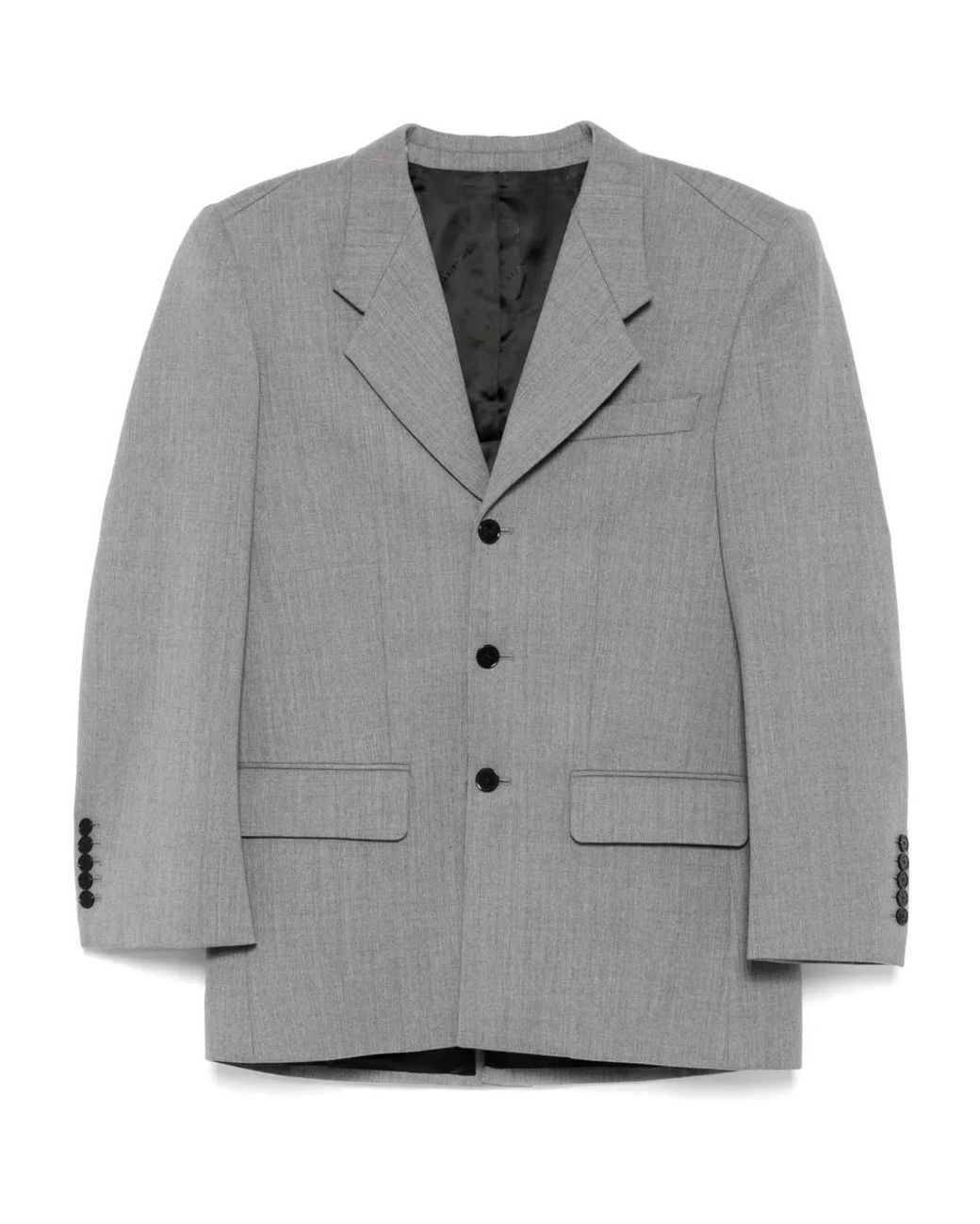 ALAINPAUL Gray Single-Breasted Blazer