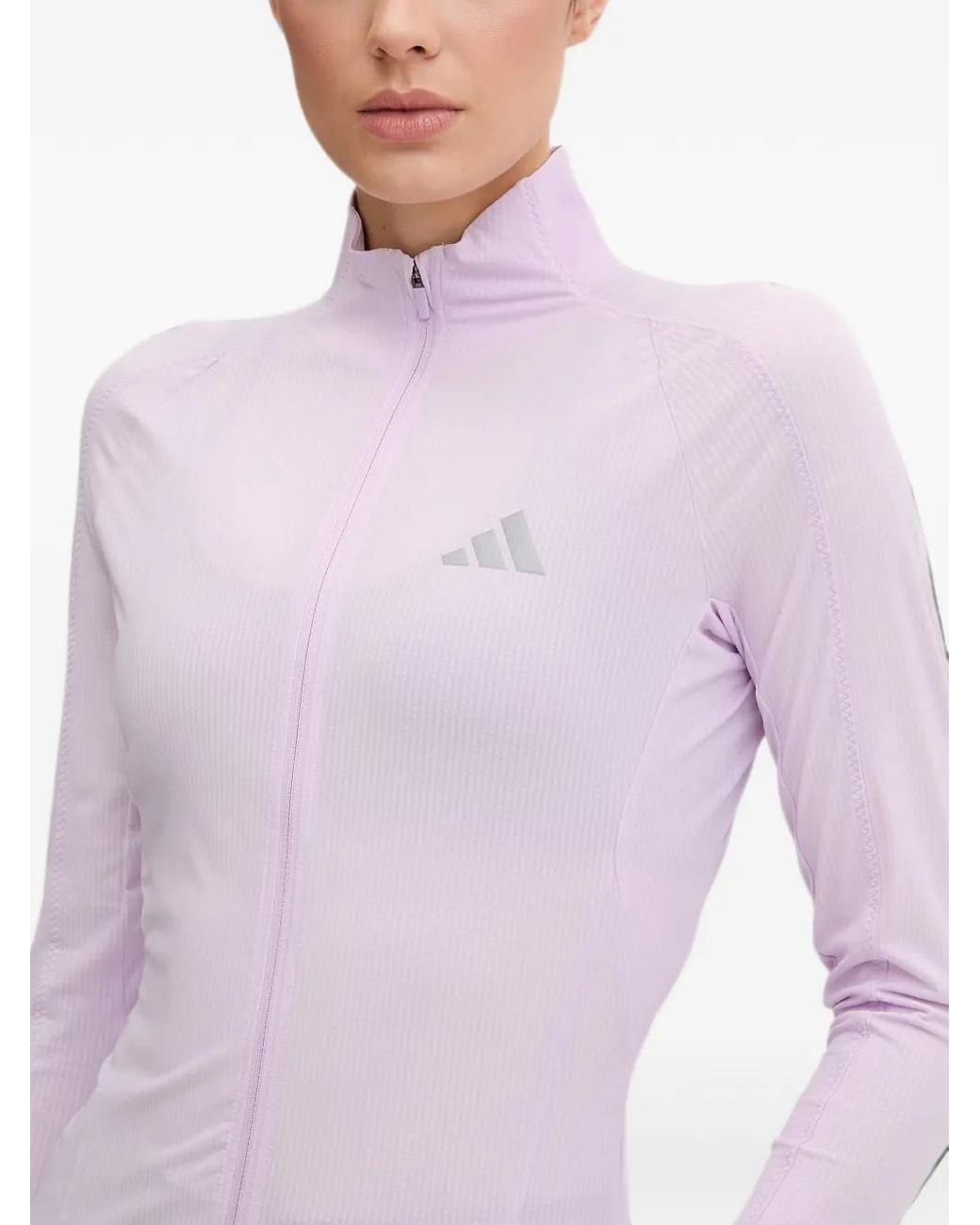 Adidas Purple Adi365 Logo-Print Zip-Up Jacket