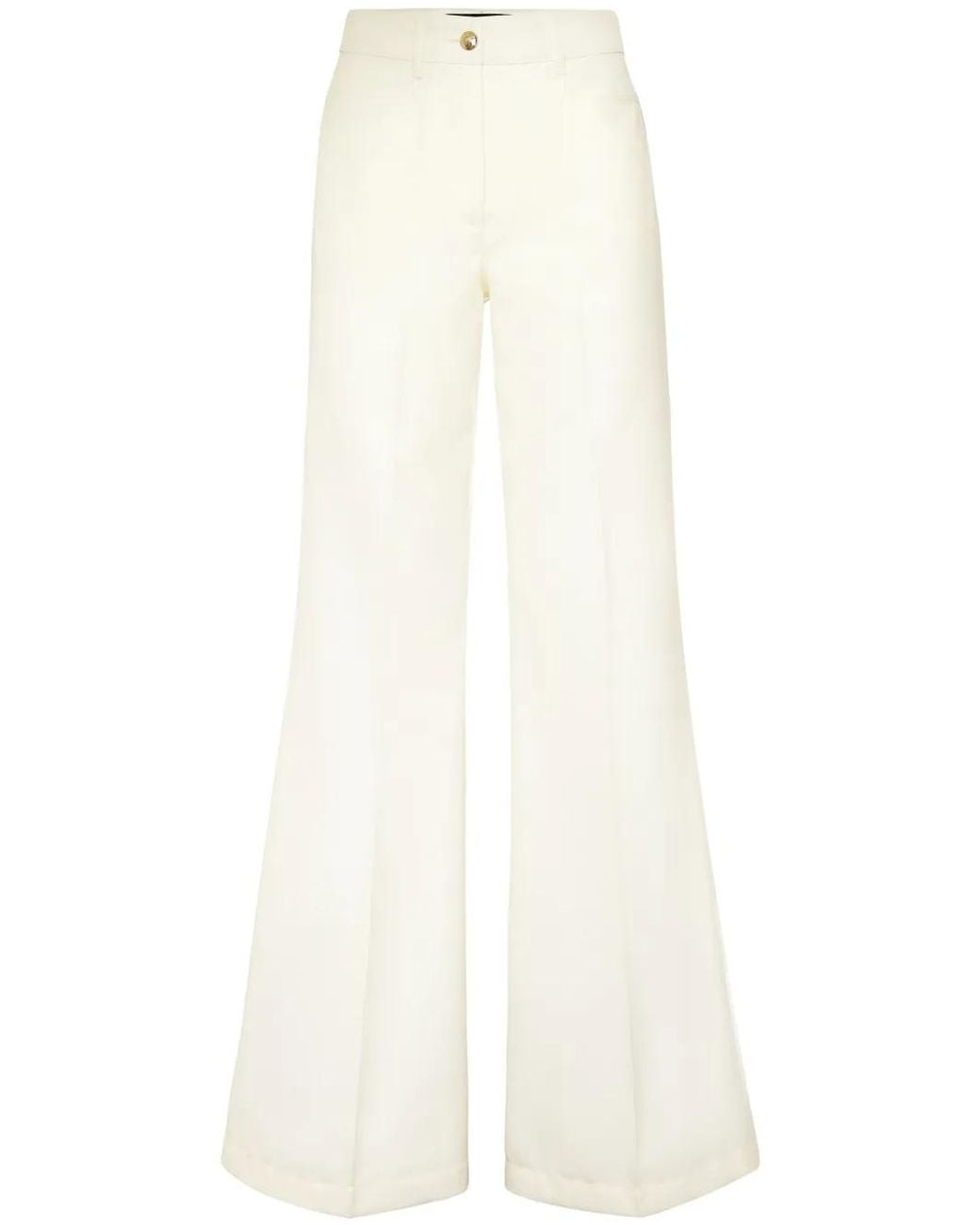 Philipp Plein White Low-Rise Trousers