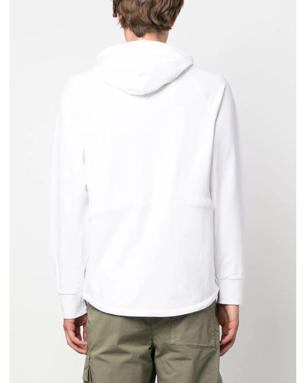 C P Company White Mixed Hoodie Clothing for men