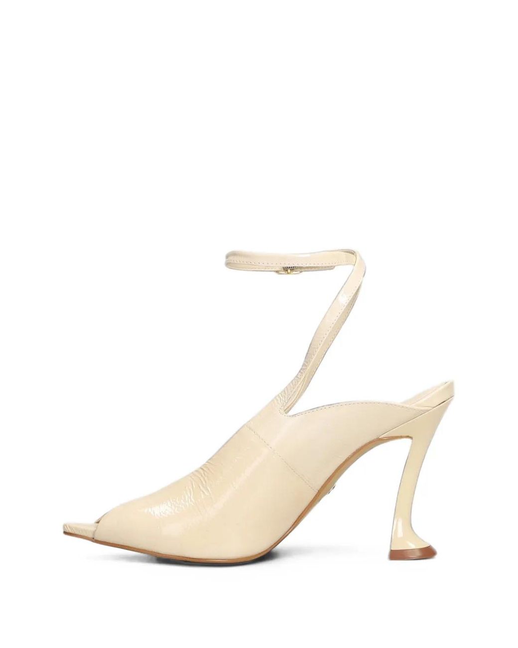 Carrano White Silhoutte Peep-Toe Sandals