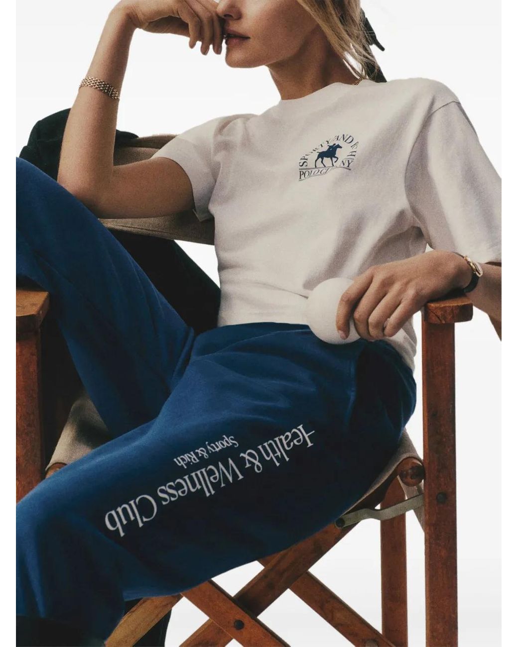 Sporty & Rich Blue H&W Crest Track Pants