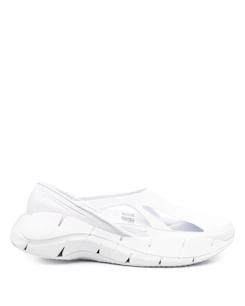 Maison Margiela White X Reebok Cut-Out Slip-On Sneakers for men