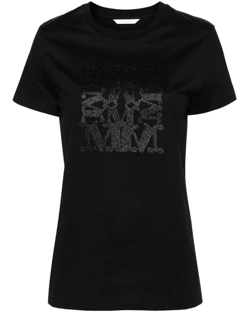 Max Mara Black Logo Cotton T-Shirt
