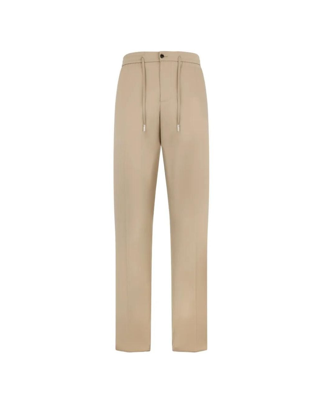 Billionaire Natural Drawstring-Waistband Trousers for men