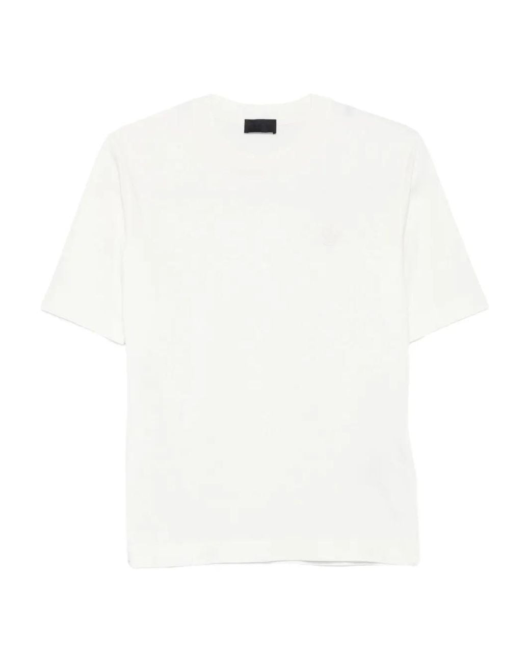 Moncler White Logo-Patch T-Shirt