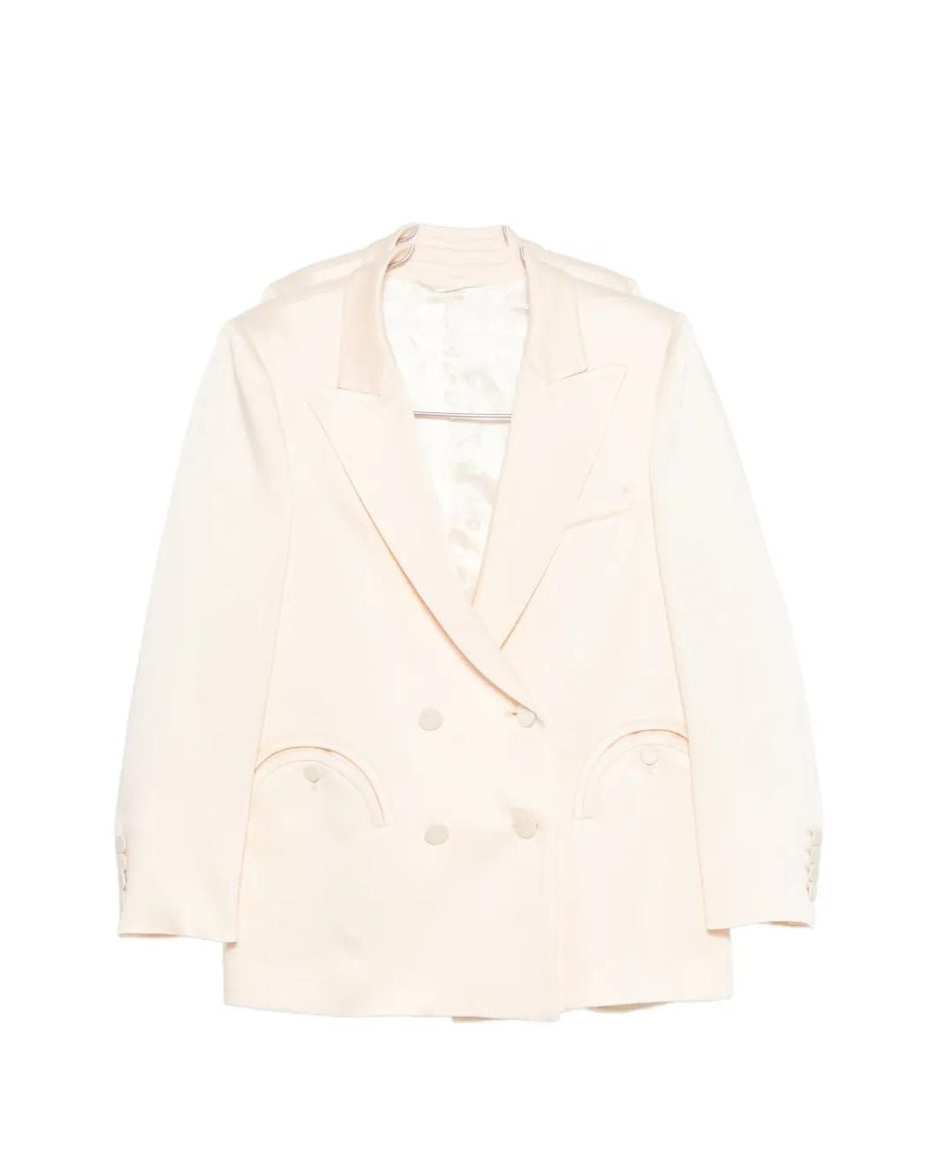 Blazé Milano White Double-Breasted Blazer