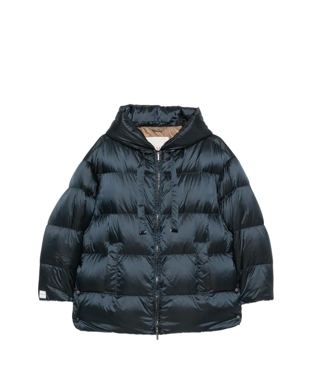 Max Mara Blue The Cube Hooded Puffer Jacket