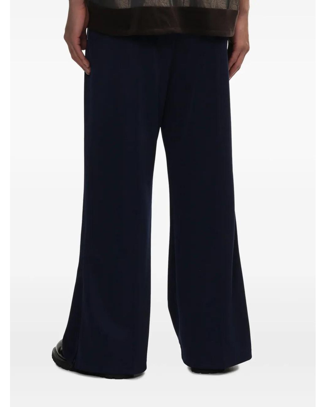 Toga Blue Wide-Leg Sweatpants for men