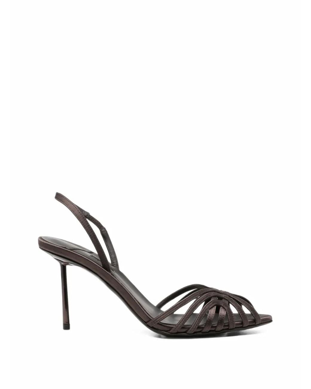 Le Silla Metallic Embrace Cage-Strap Sandals