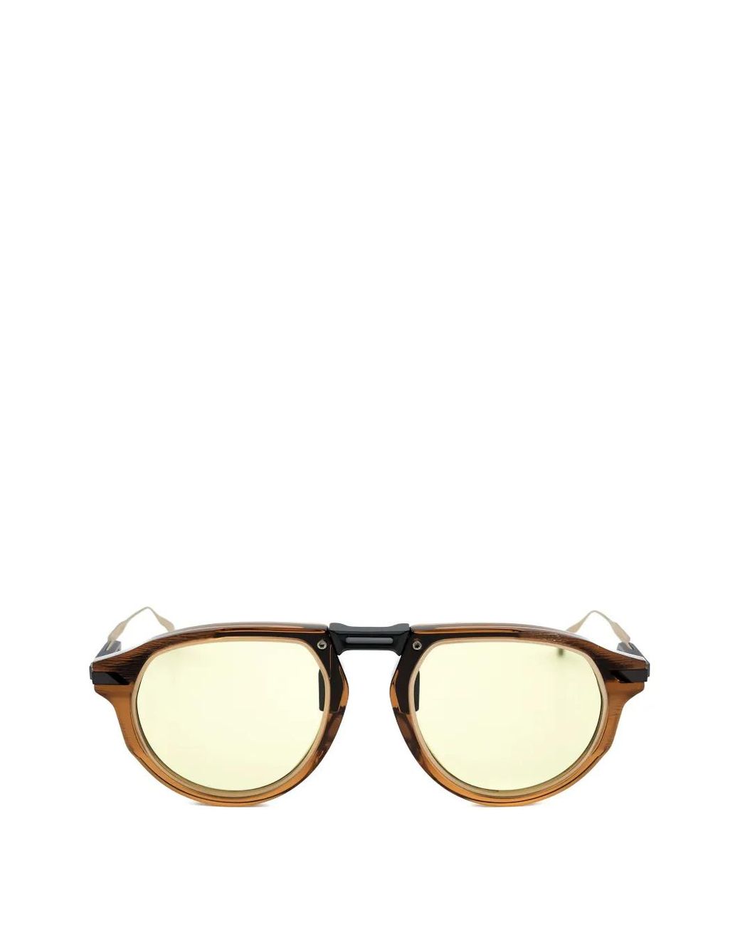 Movitra Natural Geometric-Frame Sunglasses