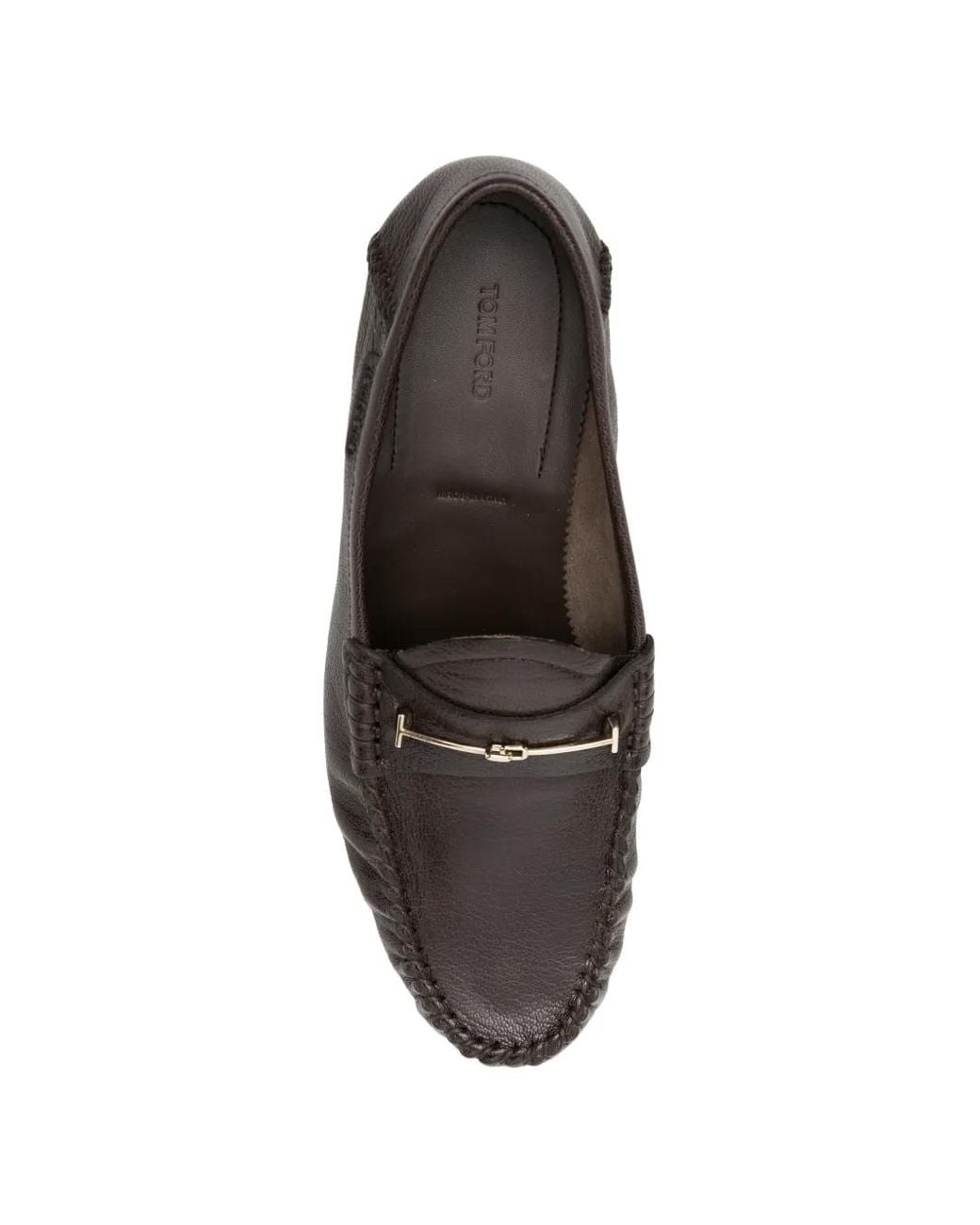 Tom Ford White Shiny Leather Ripley Loafers