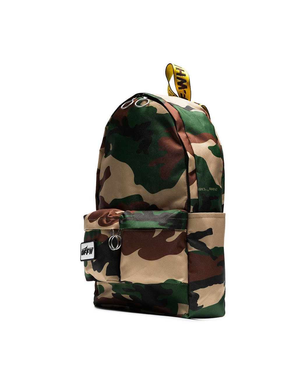 Off-White c/o Virgil Abloh Synthetic Green Camouflage Industrial Strap  Backpack for Men | Lyst