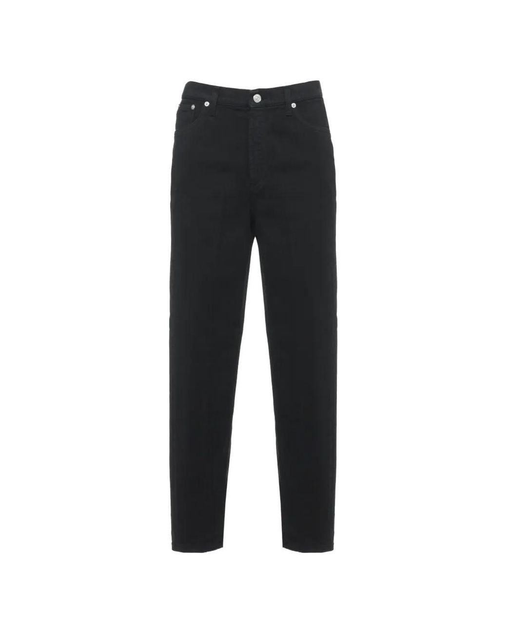 Dondup Black Logo-Plaque Jeans