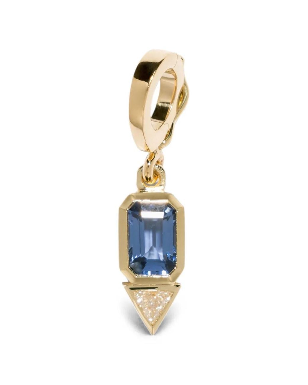 Azlee Blue Pendentif Trillion Serti De Saphirs Et De Diamants