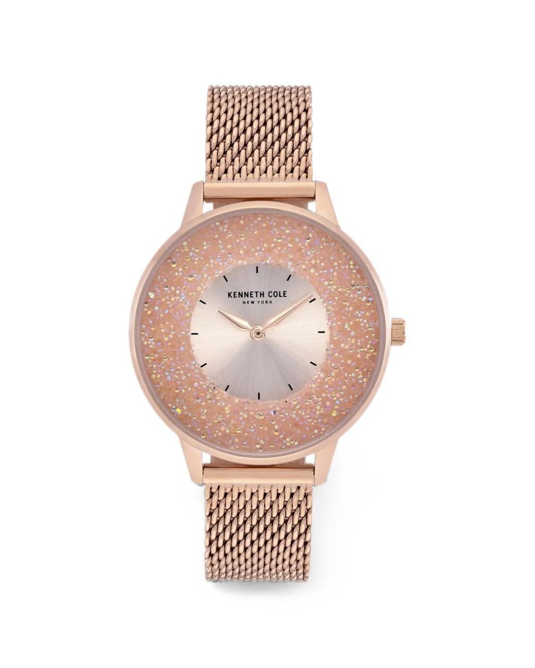 Kenneth Cole Pink Montre À Ornements En Cristal Mm