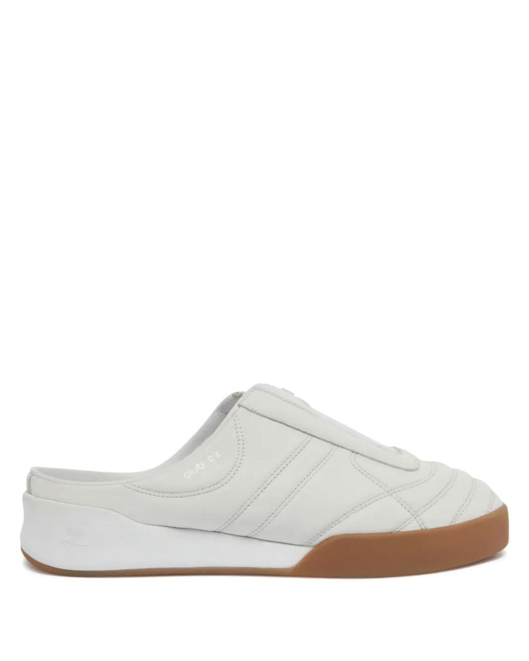 Courreges White Club 02 Leather Mules