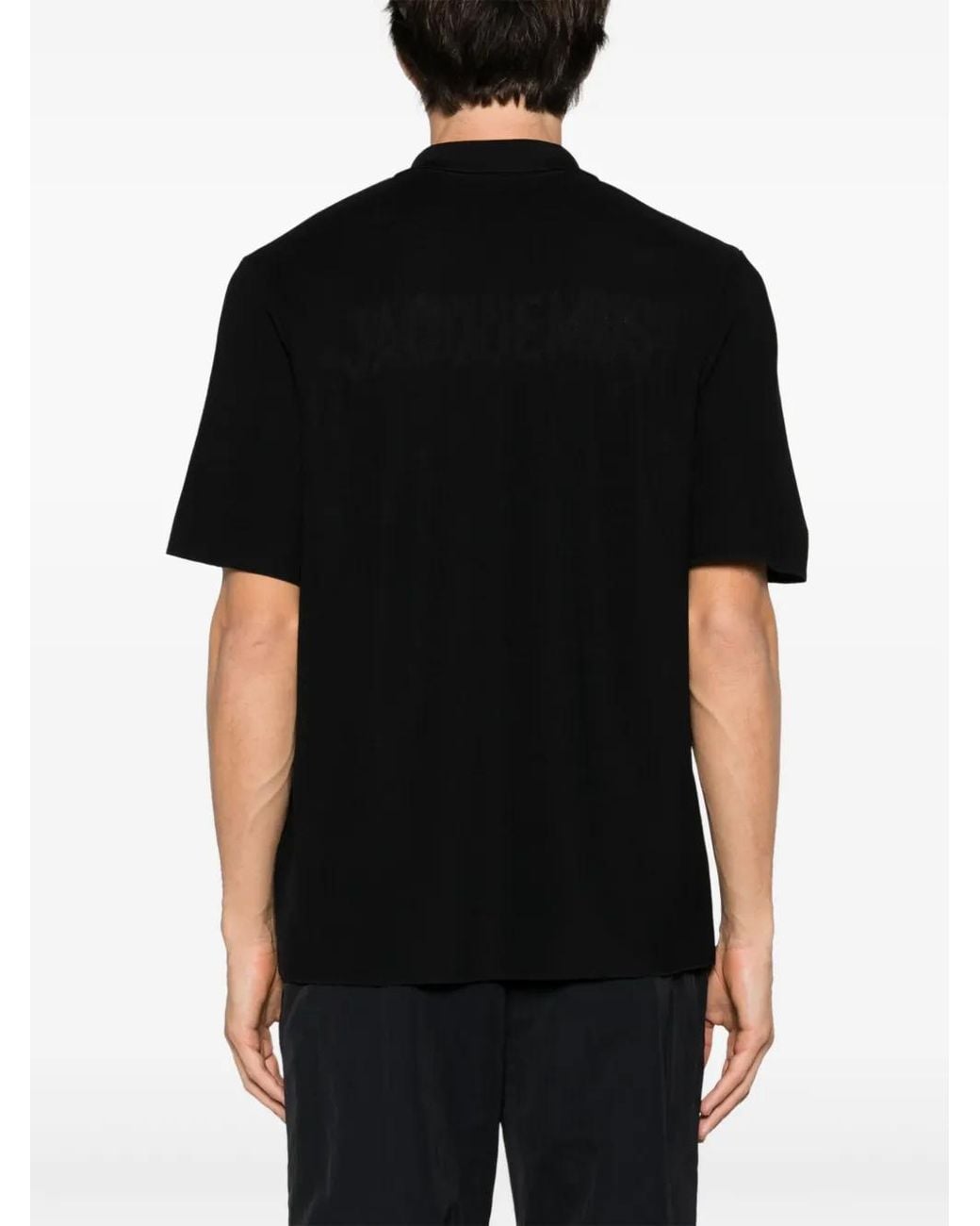 Jacquemus Black Polo T-Shirt for men