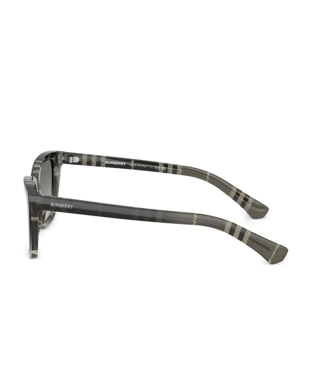 Burberry Gray Check-Pattern Cat-Eye Sunglasses