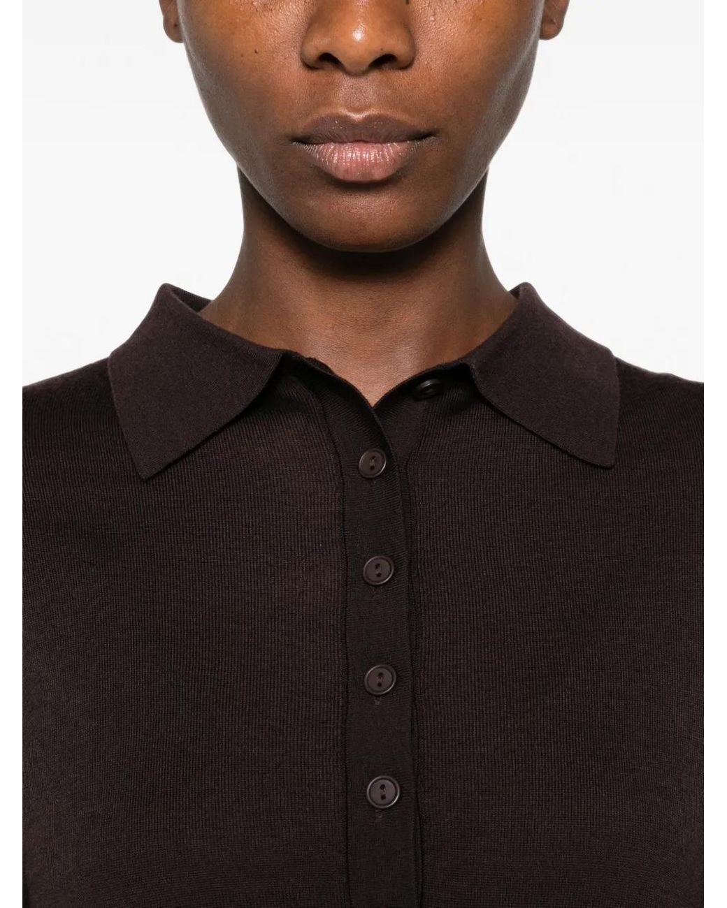 ViCOLO Black Button-Down Polo Sweater