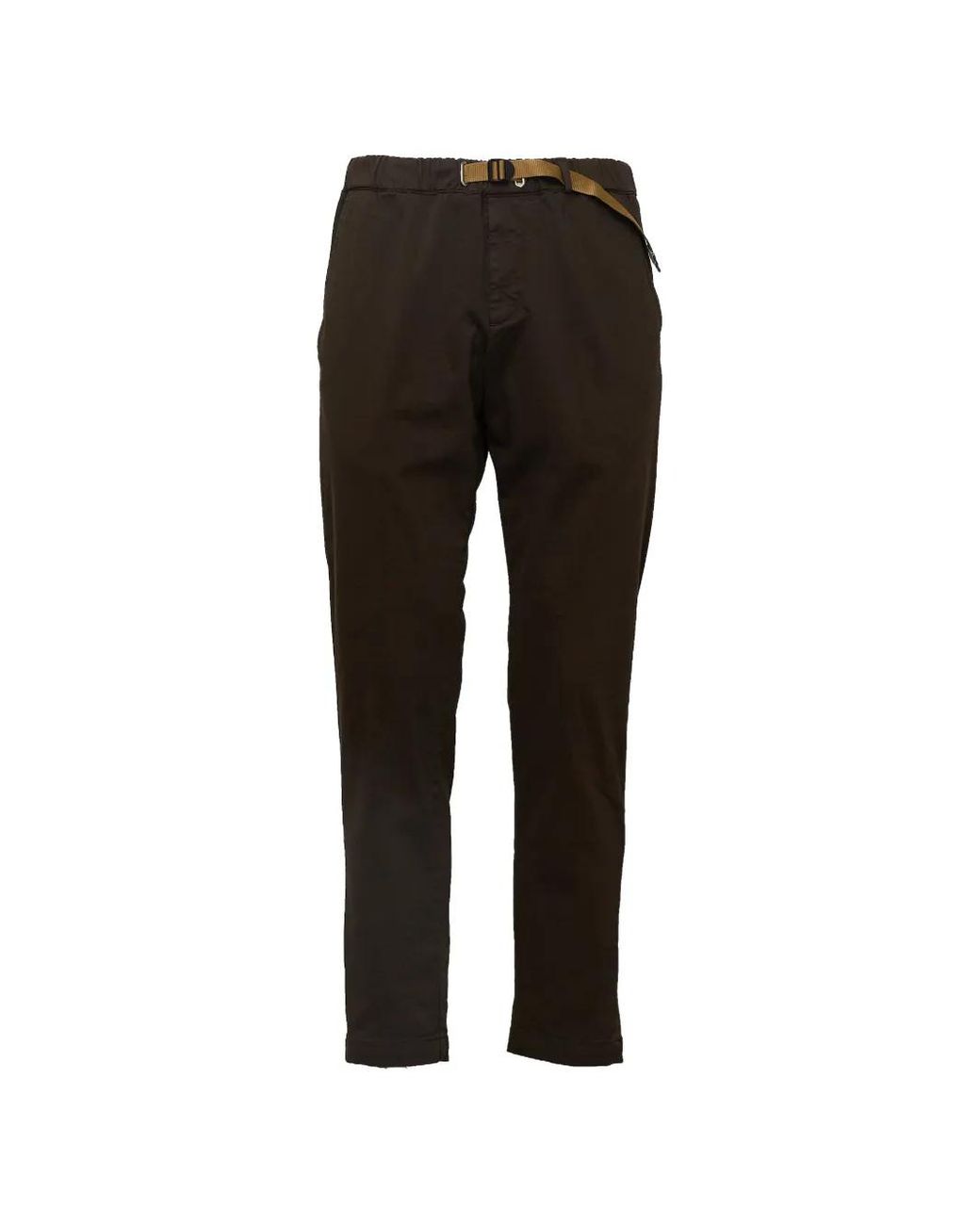 White Sand Black Pantalon En Gabardine À Taille Ceinturée for men