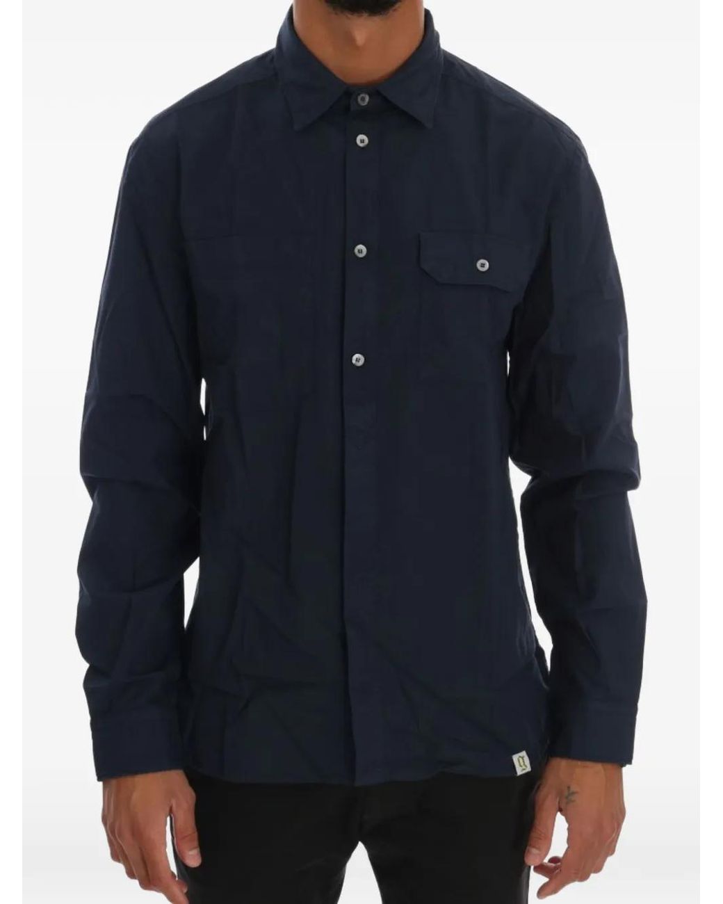 John Galliano Blue Chemise En Popeline for men