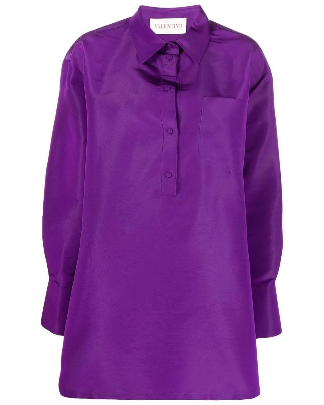 Valentino Garavani Purple Long-Sleeve Button-Up Shirt