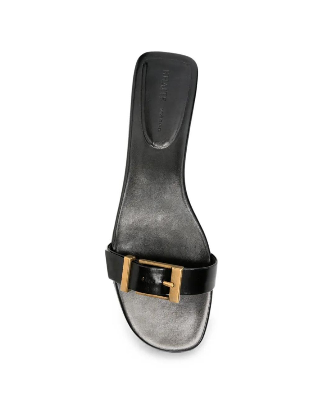 Khaite White Manhattan Buckled-Strap Flat Sandals