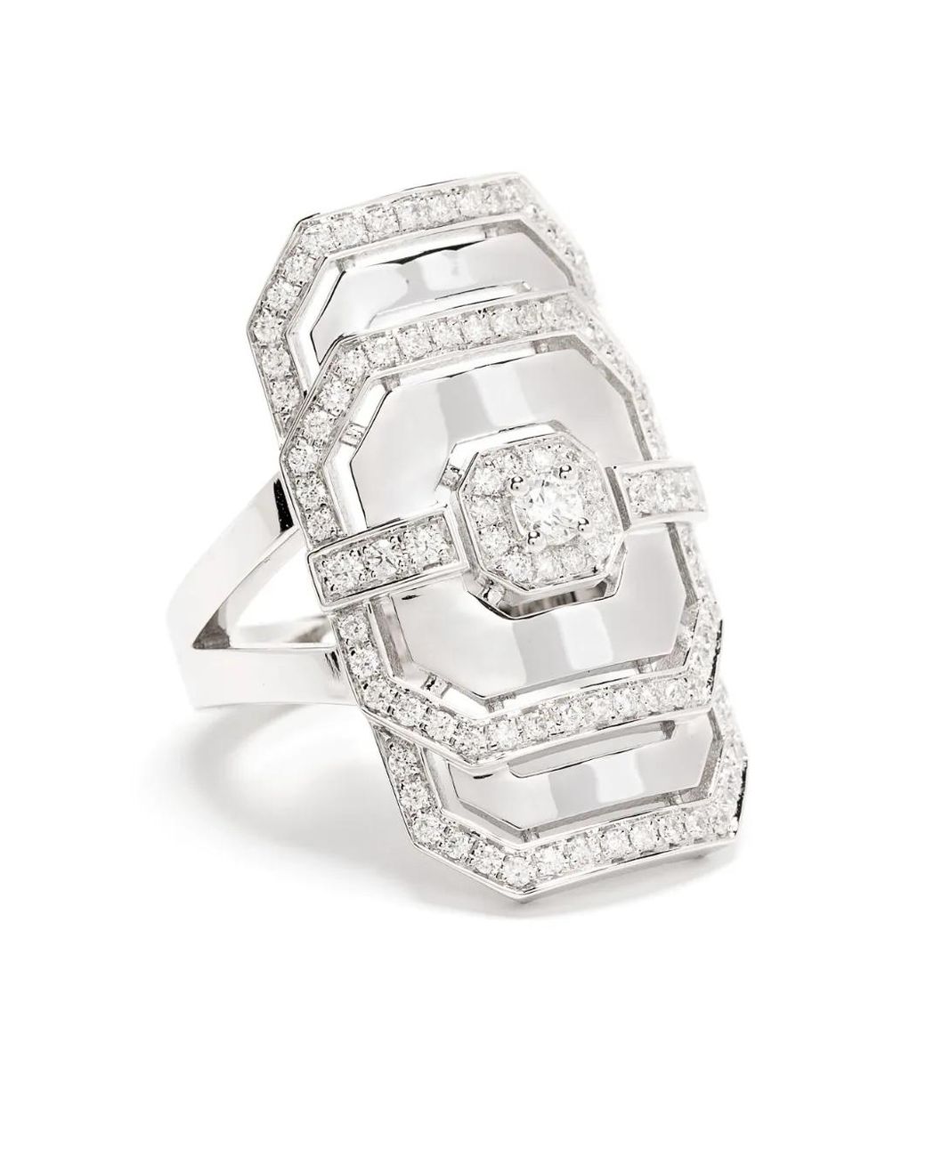 Statement Paris Ring Met Diamant in het White
