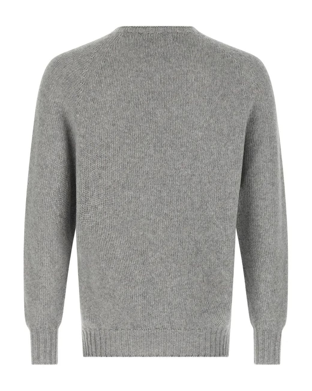 Ma'ry'ya Gray Cuffed Raglan Sweater for men