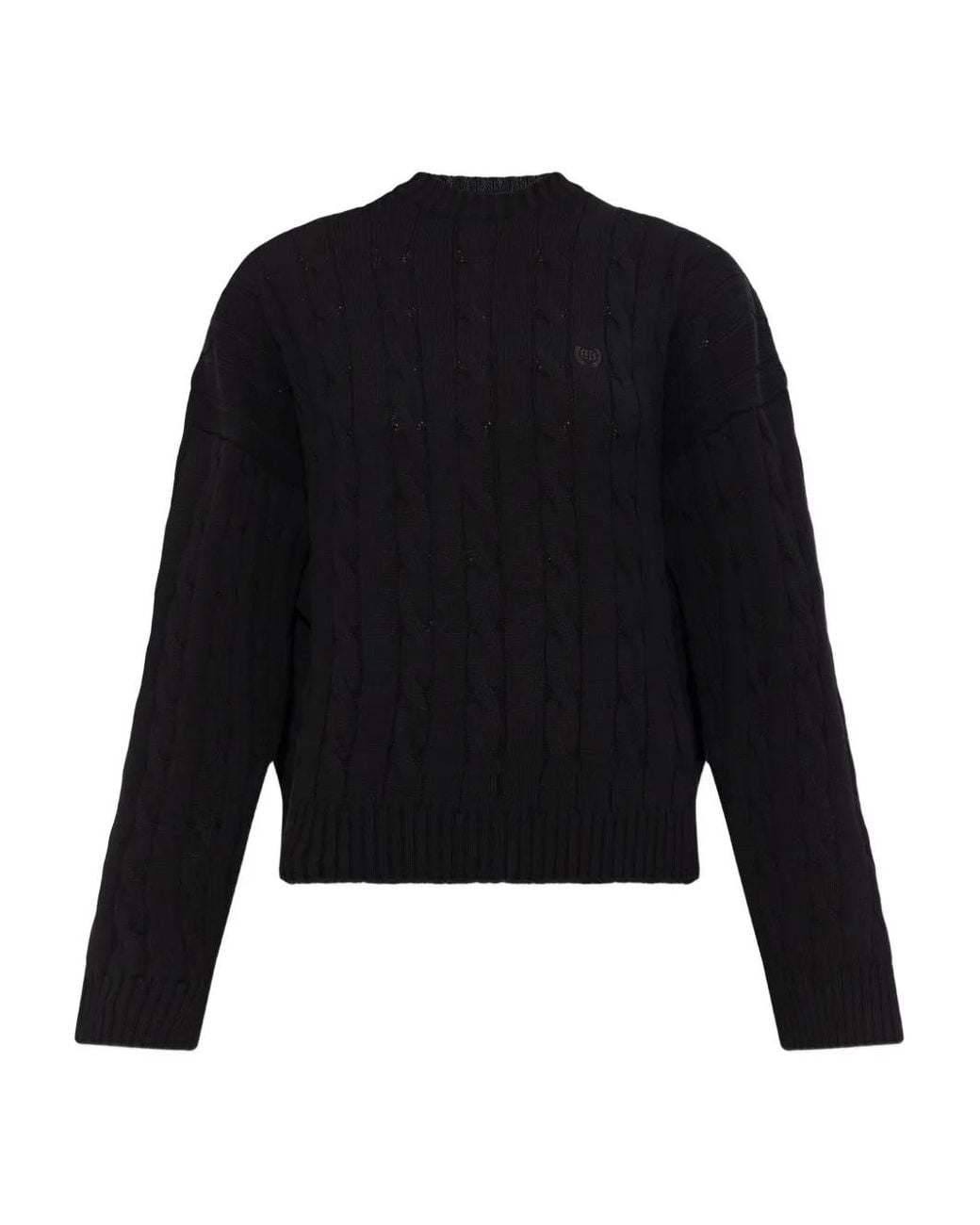 Balenciaga Black Cable-Knit Sweater