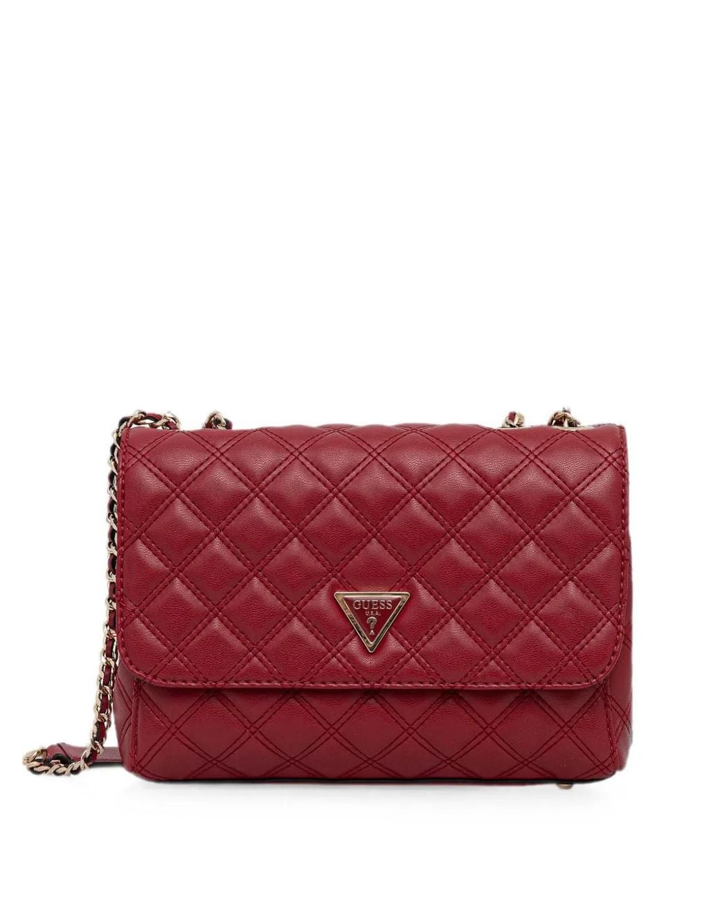 Guess Red Giully Quilted Crossbody