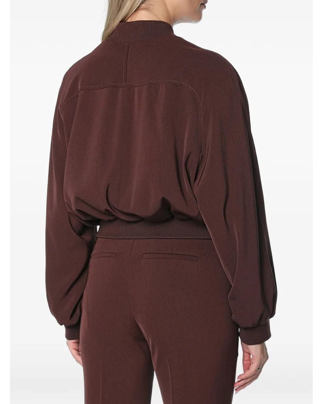 Drykorn Brown Cropped Bomber Jacket