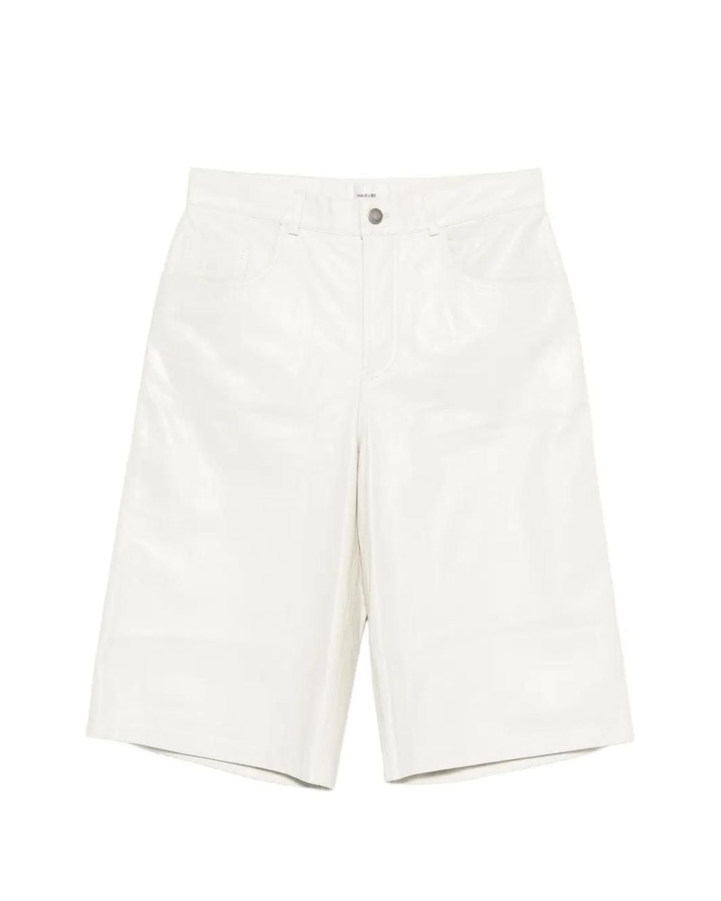 Haikure White Five-Pockets Denim Shorts