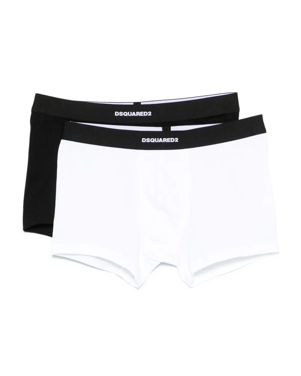 DSquared² Black Logo-Waistband Boxers (Pack Of Two) for men