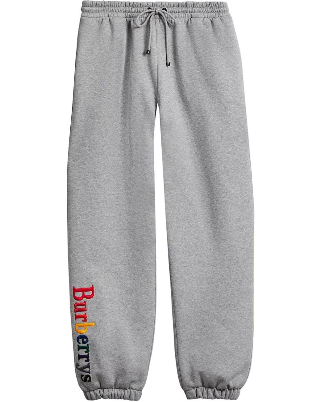 Burberry Gray Logo Detail Tracksuit Bottoms for men