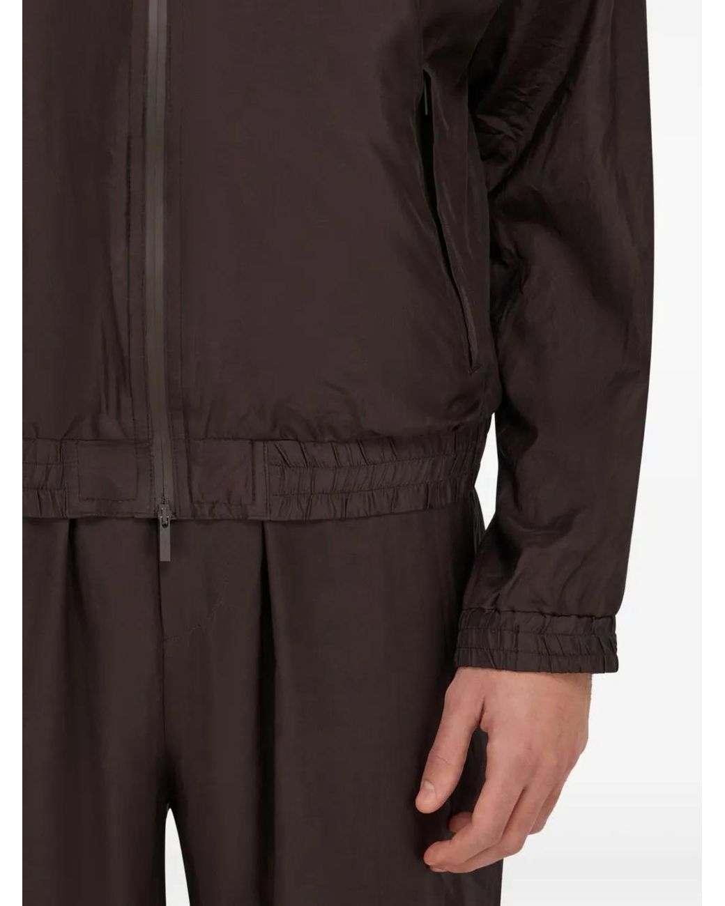 Ferragamo Gray Zip-Up Bomber Jacket for men