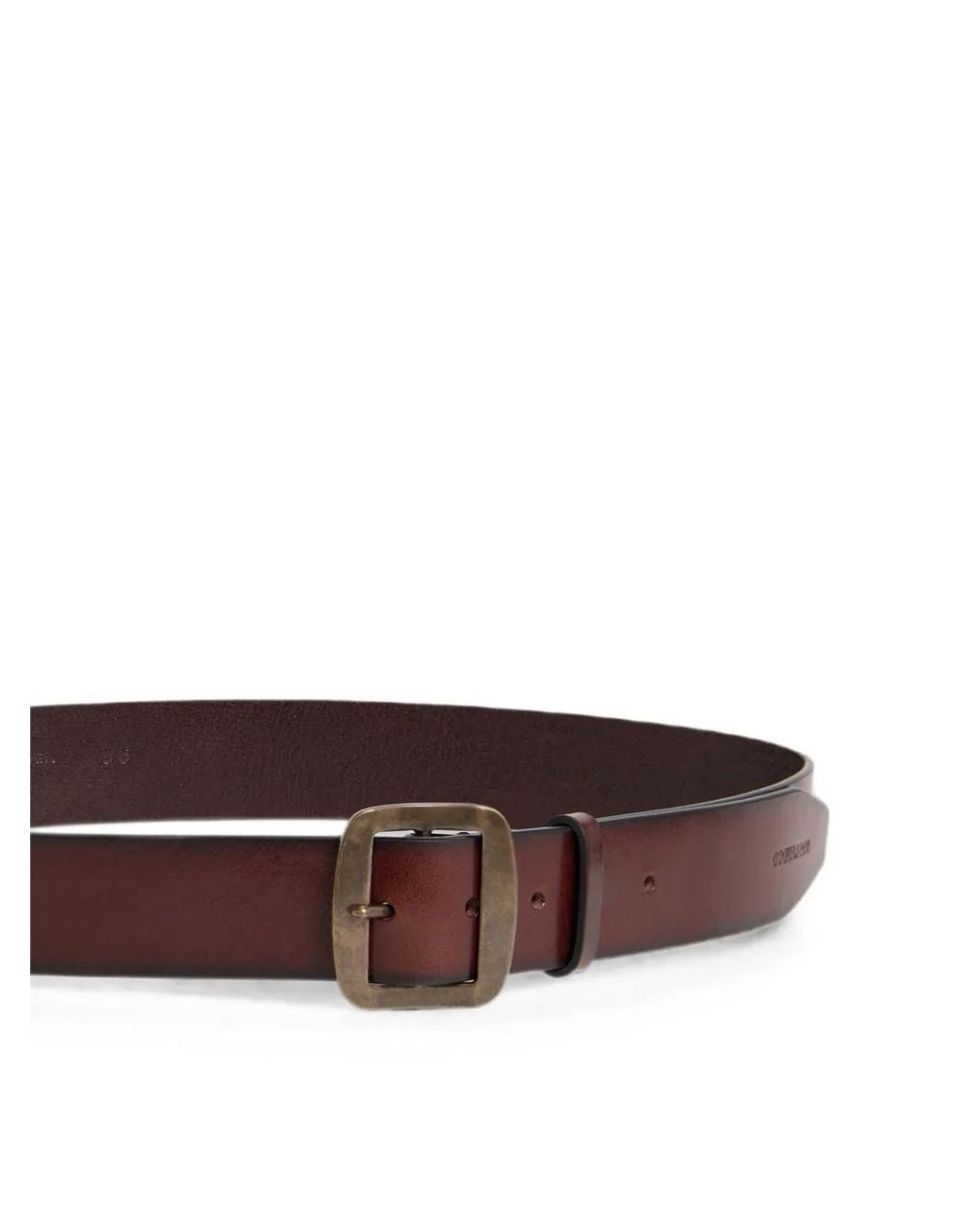 DSquared² White Logo-Debossed Leather Belt for men