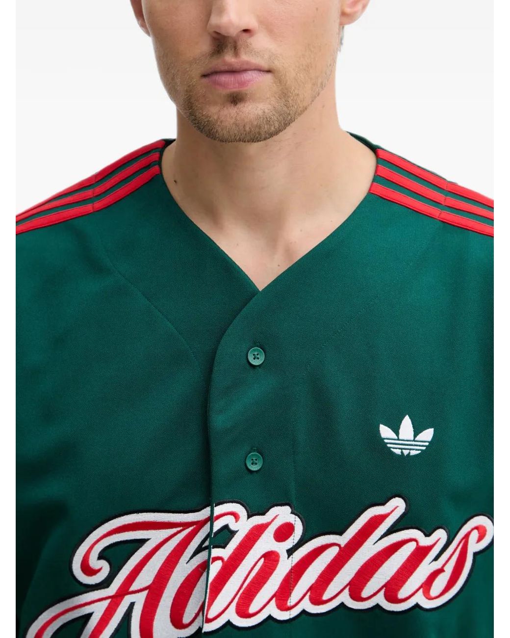 Adidas Green Summer League Varsity Baseball Jersey for men