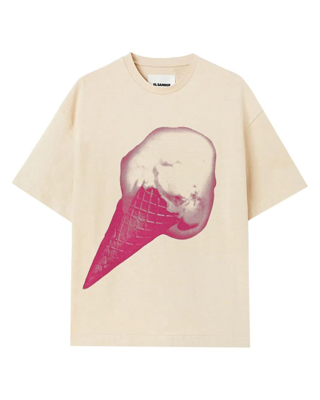 Jil Sander Pink Logo-Print Cotton T-Shirt